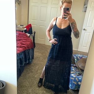 Hollister lace maxi dress